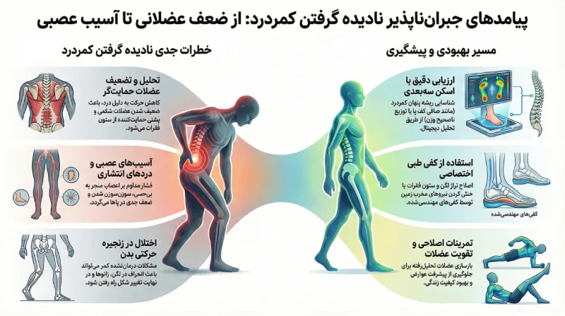 عواقب درمان نشدن کمردرد
