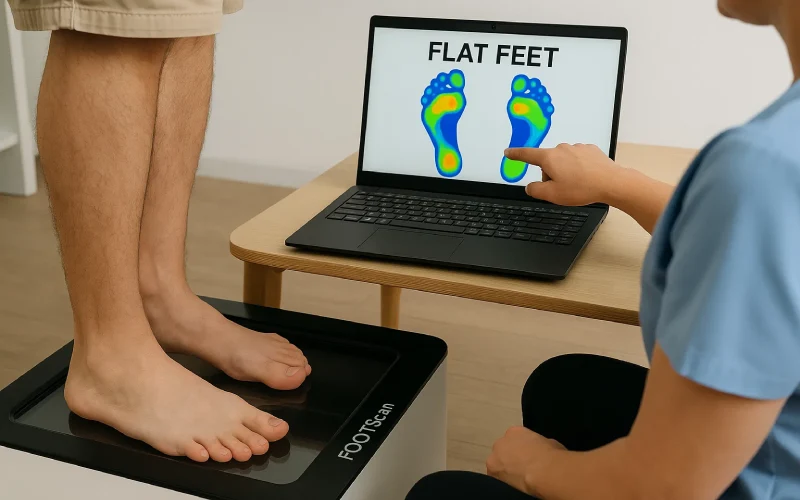 تشخیص دقیق صافی کف پا با فوت اسکن